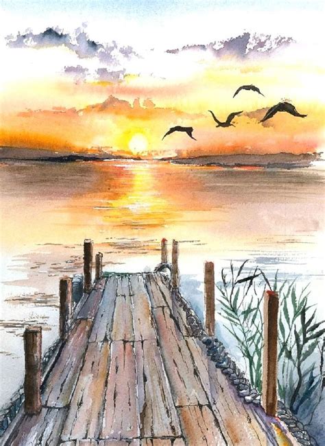 35 Easy Watercolor Landscape Painting Ideas To Try Cartoon District
