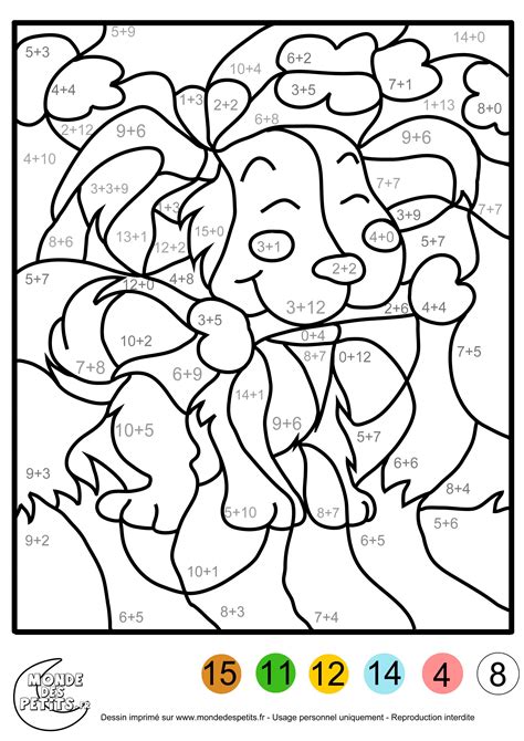Classe de CE1  Coloriage magique ce1, Coloriage magique addition