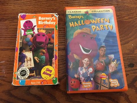 Barney Barneys Birthday Vhs 1992 And Barneys Halloween Party 1998