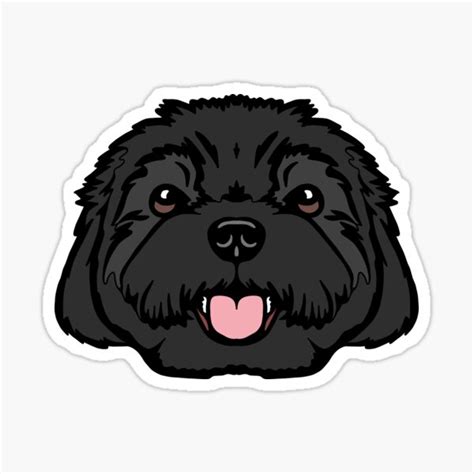 Black Shih Tzu Sticker For Sale By Arisaidesigns Redbubble