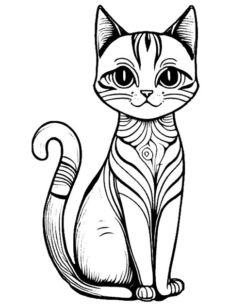 Desenho Para Colorir De Gatos Fofos · Creative Fabrica