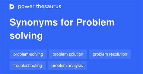 Problem Solving Synonyms 409 Words And Phrases For Problem Solving
