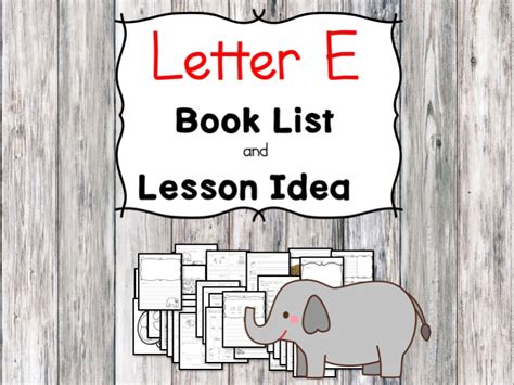 Book List For Letter E 6 Exciting Books