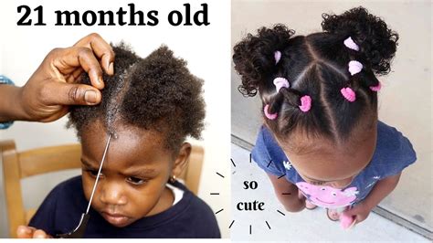 10 Mins Hair Style On A Toddler Little Black Girlssimple And Cute