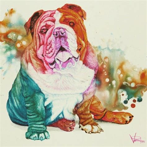 Veri Apriyatno On Instagram Fancy Bulldog 50 X 50 Cm Watercolor On