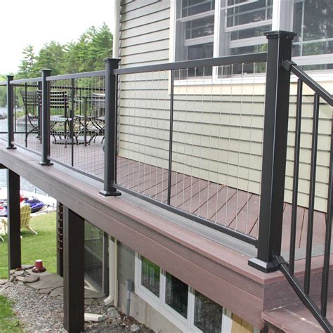 Residence tires cable railings this type of railings tend to work best on raised terraces, as they do not impede the view below. Vertical Cable Rail Panel 40" - Black Sand | Fortress