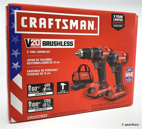 Craftsman V20 2 Tool Brushless Cordless Combo Kit Review Ready For Your Biggest Jobs Geardiary