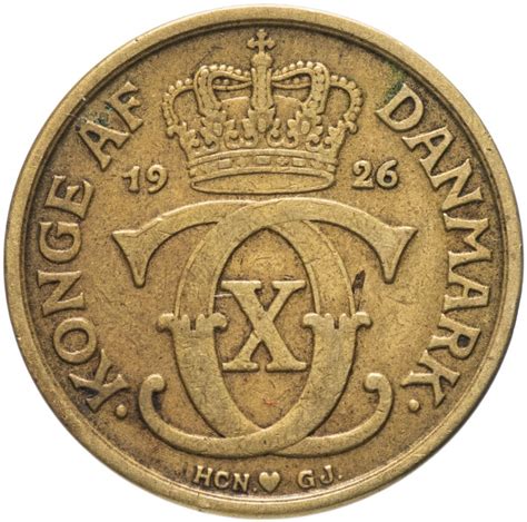 Монета Дания 1 крона krone 1926 стоимостью 700 руб