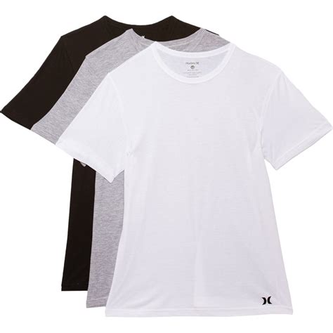 Hurley Classic Crew Neck T Shirt 3 Pack Short Sleeve Save 54