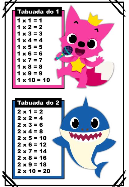 Blog Professor Zezinho Tabuada De Multiplicação Com O Baby Shark