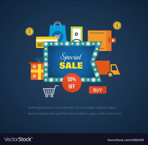 Special Sales Offers Promotions Discounts Vector Image