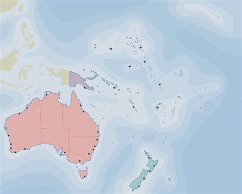 Juegos De Geografía Juego De Mapa Político Oceanía 3º Primaria