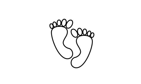 Barefoot Footprint Step Line Icon Simple Design 2412540 Vector Art At