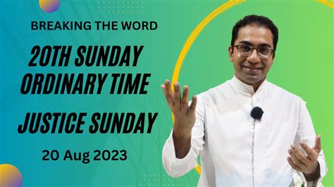 Homily For 20th August 2023 20th Sunday Of Ordinary Time 2023