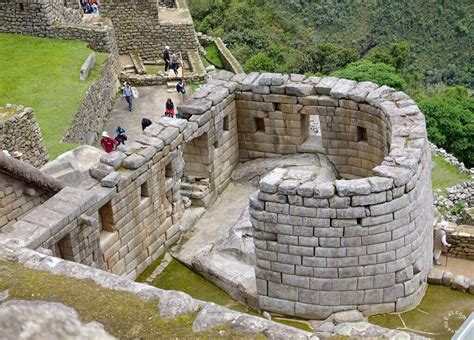 Temple Of The Sun City Of Machu Picchu Peru World Heritage List