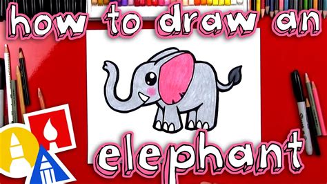 How To Draw A Cartoon Elephant Youtube