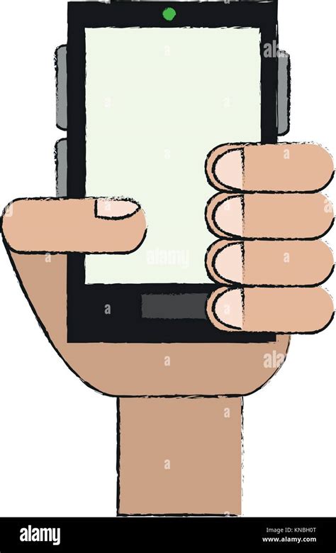 Hand Holding Smartphone Stock Vector Image And Art Alamy