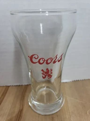 1970s Coors Beer Glass With Red Lion Logo Approximately 6 Inches 8 Oz