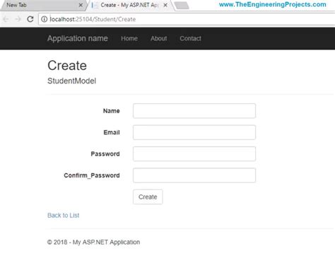 Create User Registration Form In Asp Net Mvc Tutorial Pics