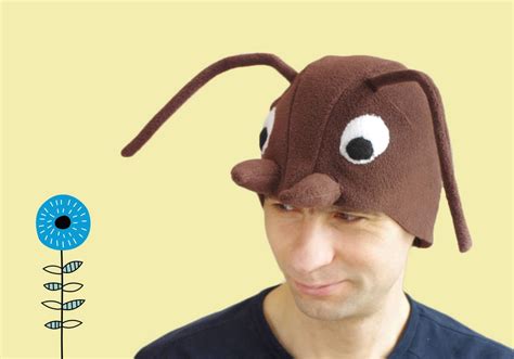 Ant Costume Hat Adult Halloween Costume Brown Ant Hat Bug Feeler Hat