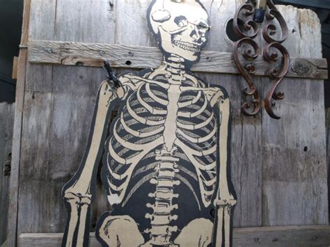 Vintage Cardboard Skeleton Decoration Display By Therustychicken