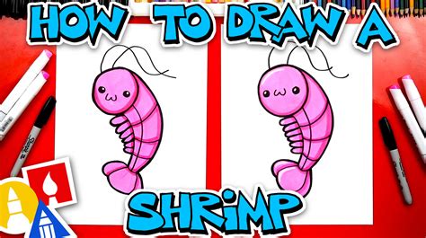 Color your orange with a. How To Draw A Funny Shrimp - Art For Kids Hub