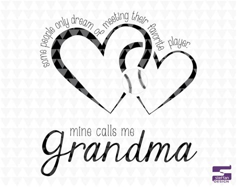 My Favorite Player Calls Me Grandma SVG PDF JPEG Baseball Grandma Cricut Design Iron On