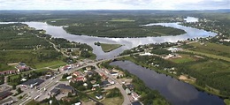 Centre of Pello and Tornio River in Lapland in summer time - Travel ...