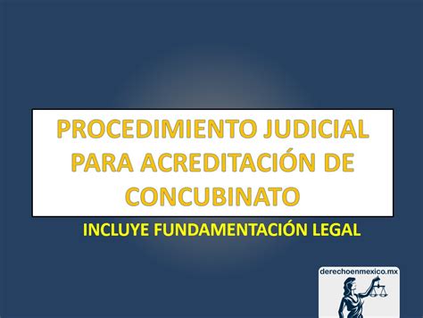 Procedimiento Judicial Para AcreditaciÓn De Concubinato Derechoenmexicomx