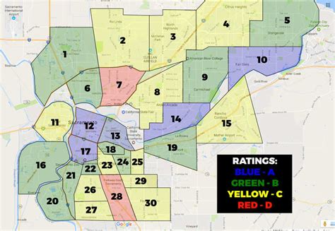 Sacramento Neighborhood Map And Ratings