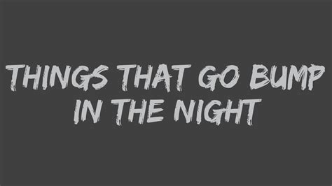 Allstars Things That Go Bump In The Night Lyrics Youtube
