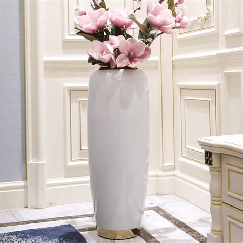 White Floor Vases For Decor Modern Large Ceramics Tall Vases For Decor