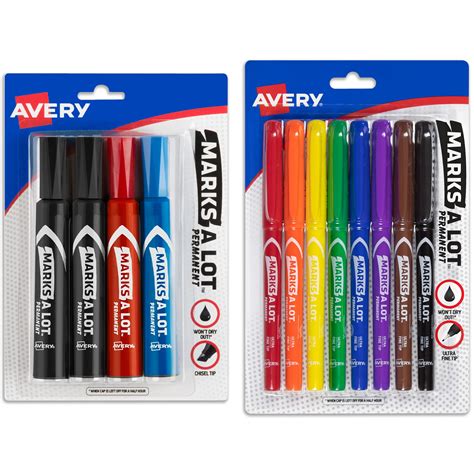 Buy Avery Marks A Lot Permanent Markers Combo Regular Desk Style Size