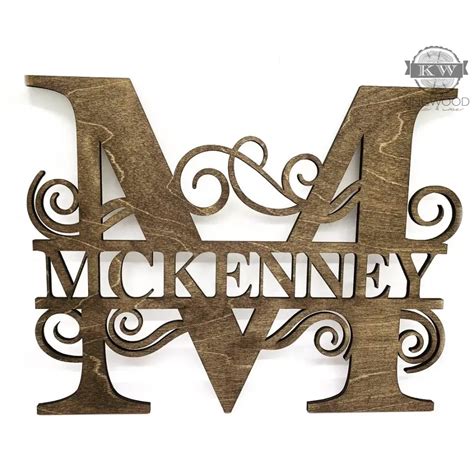Personalized Letter Monogram Signs Kingwood Decor And Laser