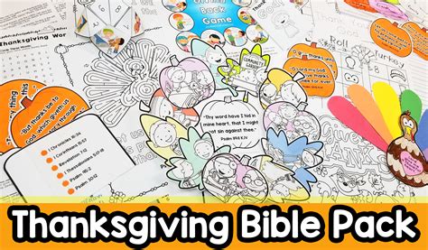 Thanksgiving Bible Activity Pack The Crafty Classroom