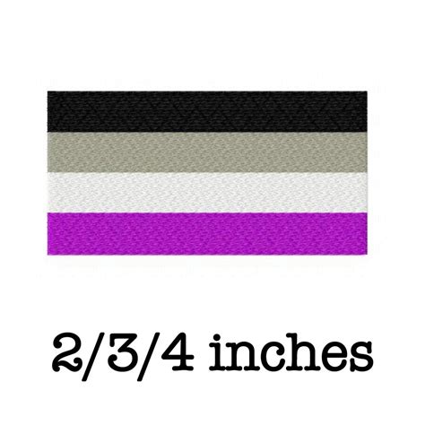 Asexual Pride Flag Machine Embroidery Design 2 3 4 Inch Etsy
