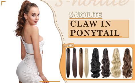 S Noilite Ponytail Extension Claw Curly Jaw Ponytails Hairpiece Long