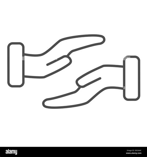 Support Hands Gesture Thin Line Icon Gestures Concept Charity Or
