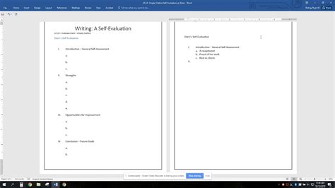 Creating An Outline Using Ms Word Youtube