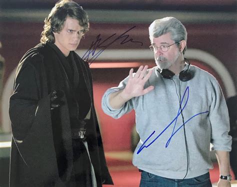 Lot Detail Star Wars George Lucas And Hayden Christensen Rare Dual