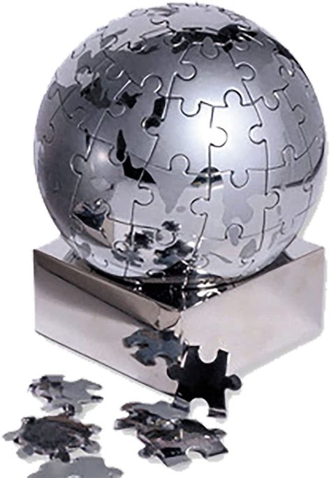 Jigsaw World Puzzle Globe 72 Pieces Stainless Steel Can Etsy