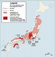Provincial map of Japan of Edo era (Edo jidai) and Ph. F. von Siebold's ...