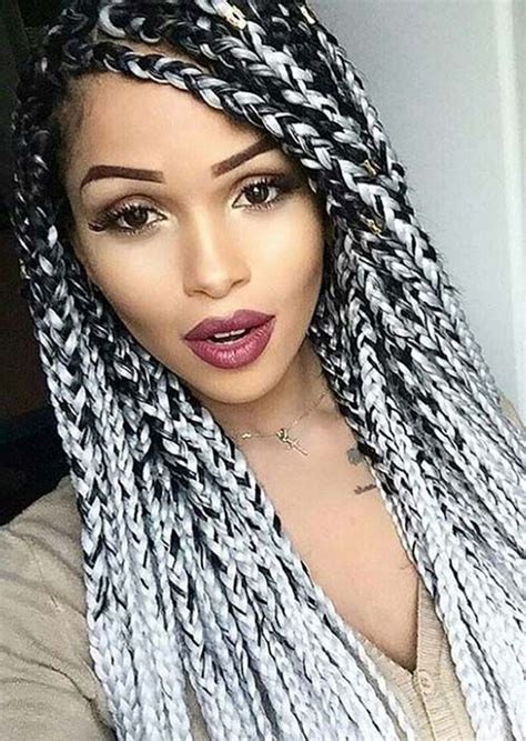 Https://tommynaija.com/hairstyle/box Braid Hairstyle Black And White Or Gray