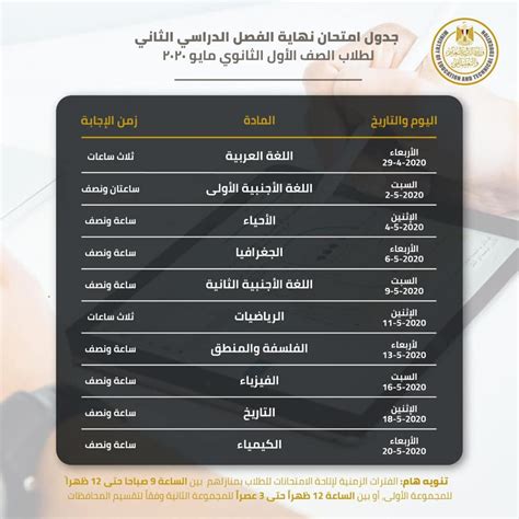 بيان هام :تم رفع نماذج اختبارات 2019. أكواد الطلاب أولى ثانوي 2020 "متاح حالاً" جدول نهاية العام ...