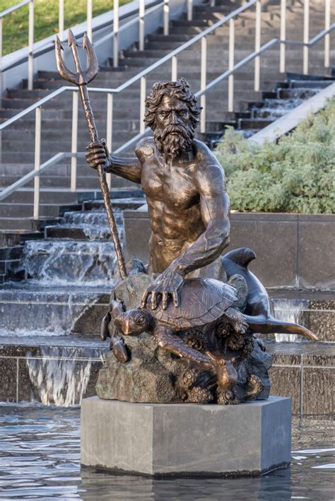 King Neptune Installed In The E Claiborne And Lora Robins Sculpture