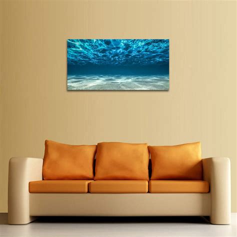 Large Blue Ocean Seaview Bottom View Canvas Prints Pyradecor