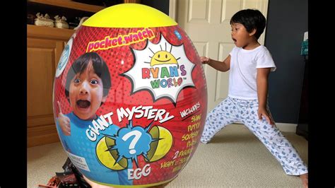 Opening Ryans World Giant Mystery Egg Surprise Toys For Kids Toy