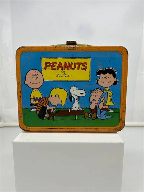 Vintage 1959 Peanuts Charlie Brown Snoopy Metal Lunch Box Etsy