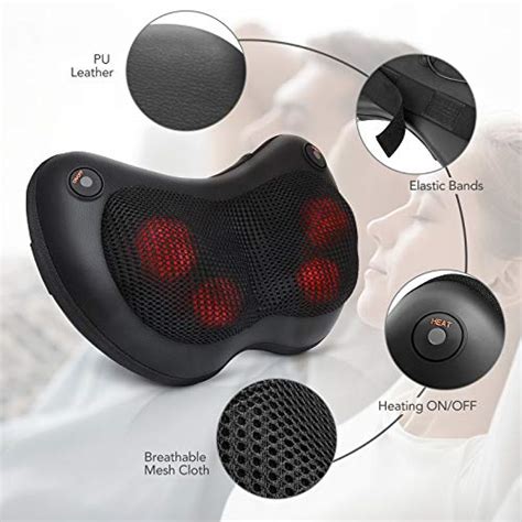 Naipo Shiatsu Neck Back Massager Massage Pillow With Heat Deep Tissue