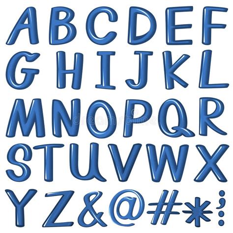 Letters Of The Alphabet In Blue Color Stock Vector Image 50807861